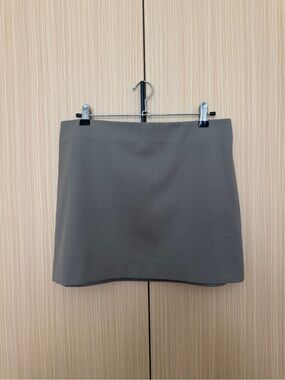 Matteau Gray Mini Skirt - Clean Straight Hem